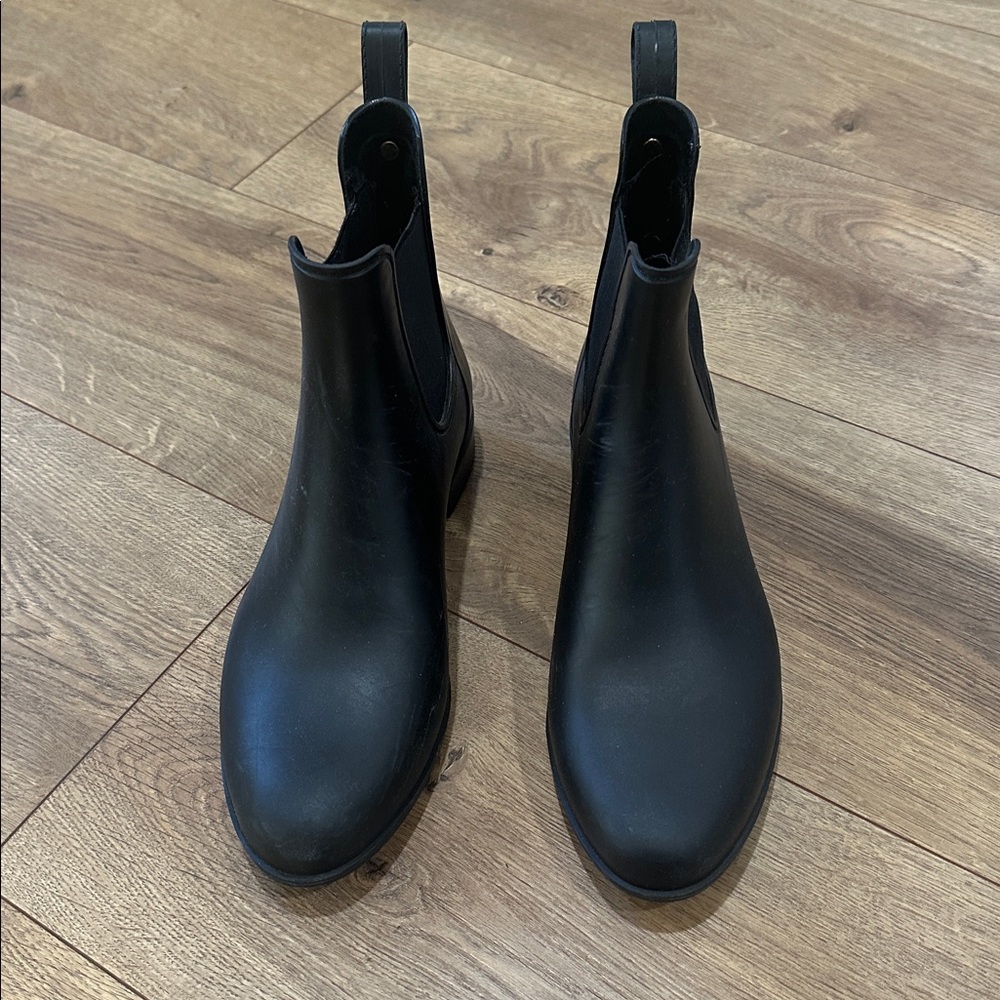 Black Chelsea rain Boots Sam Edelman